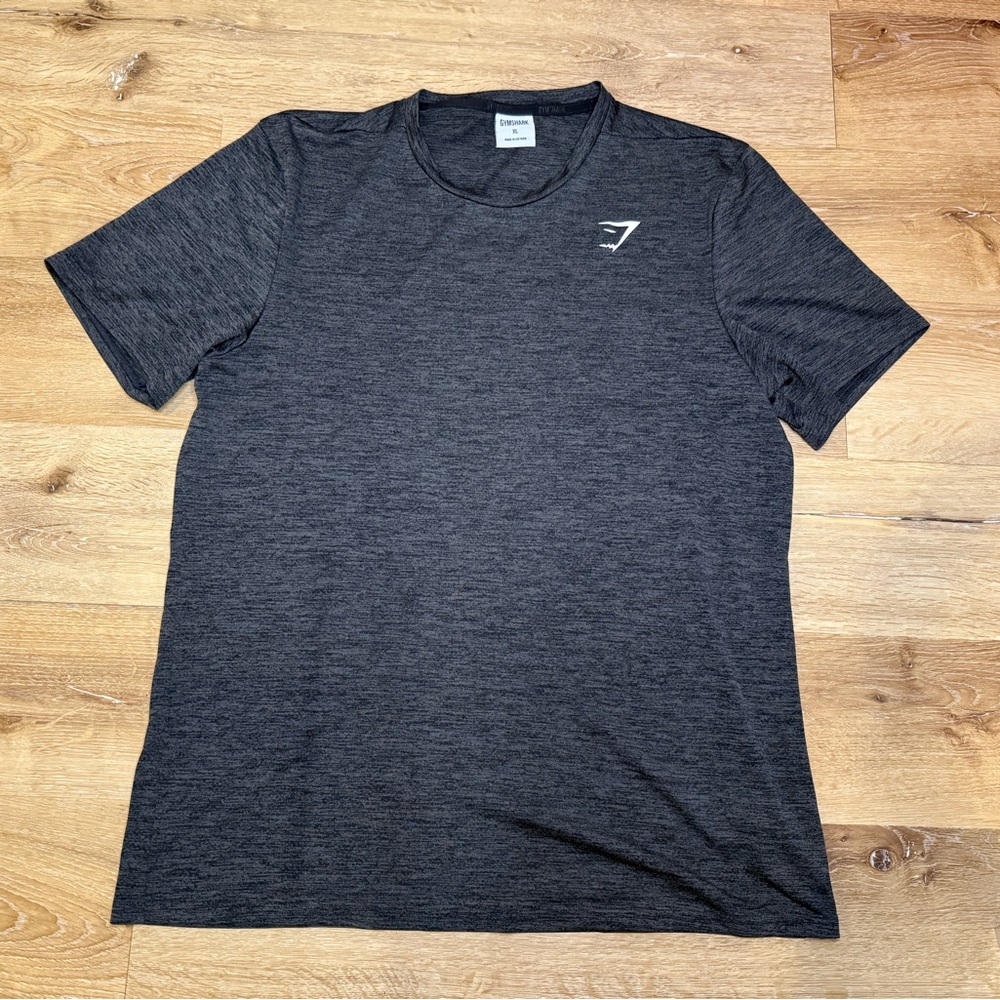 Gymshark Men's marl short sleeve tee shirt black/grey